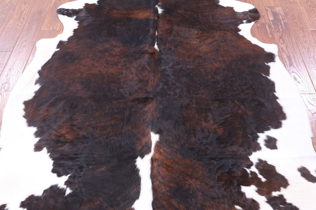 Tricolor Natural Cowhide Rug - XLarge 7'6"H x 6'6"W