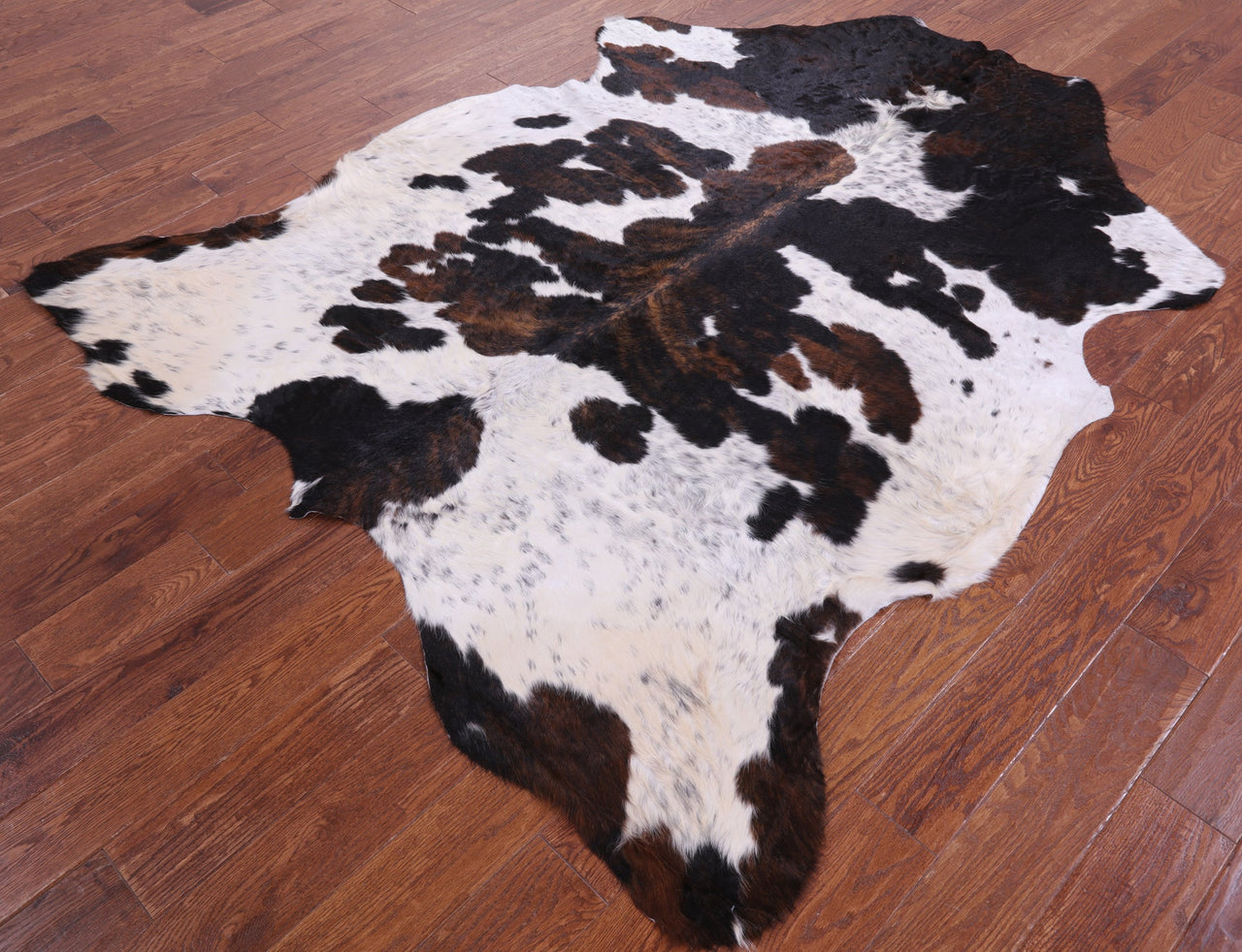 Tricolor Natural Cowhide Rug - Large 7'4"H x 6'2"W