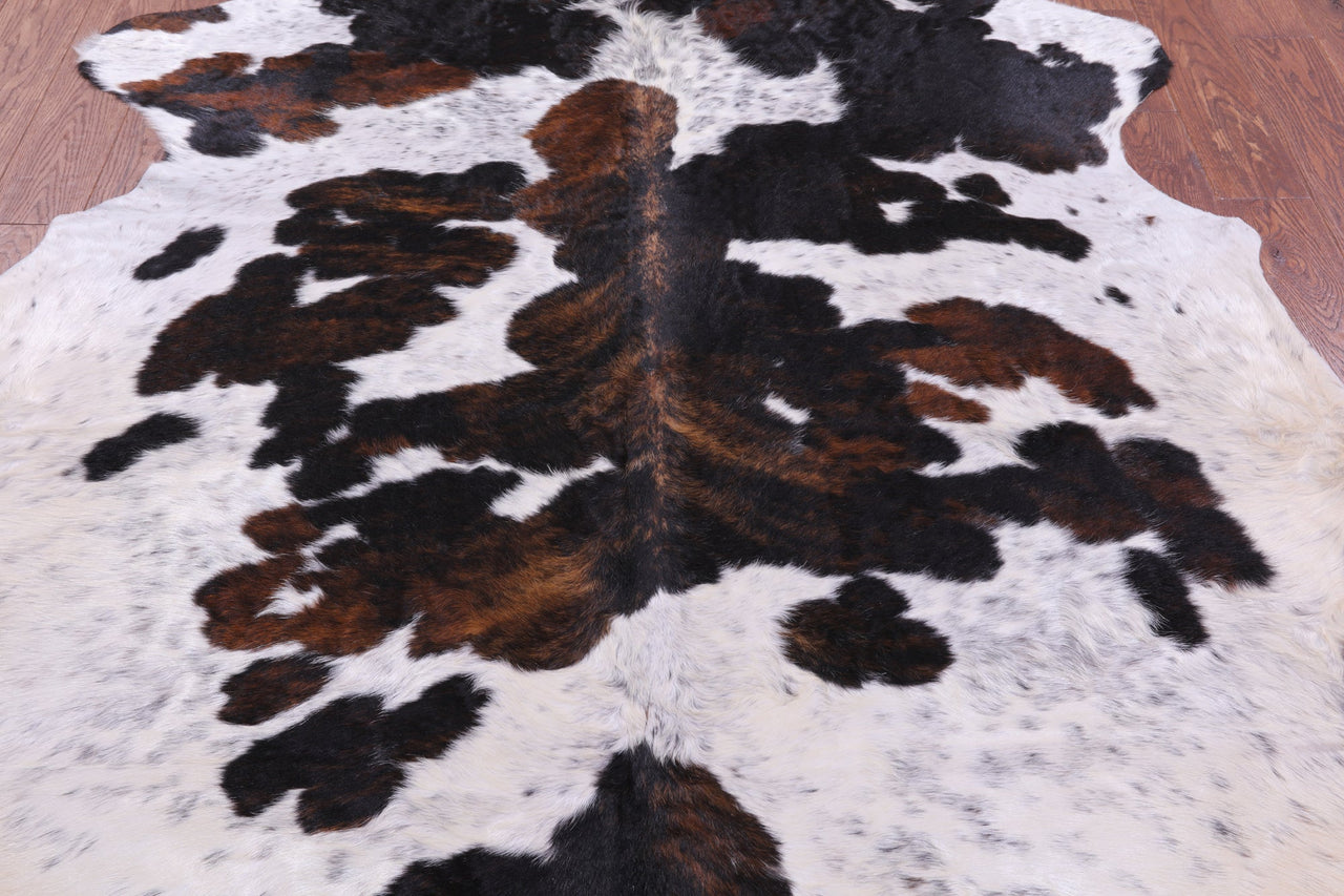 Tricolor Natural Cowhide Rug - Large 7'4"H x 6'2"W