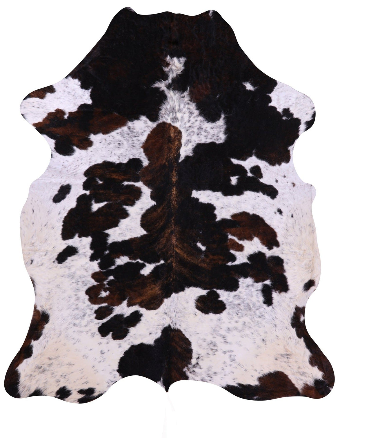 Tricolor Natural Cowhide Rug - Large 7'4"H x 6'2"W