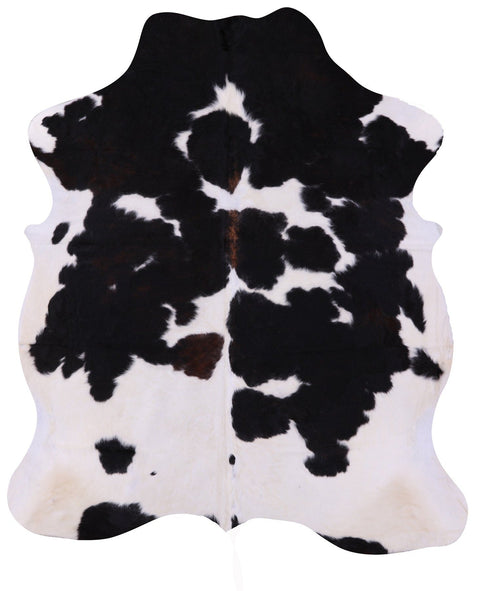 Black & White Natural Cowhide Rug - Large 6'11