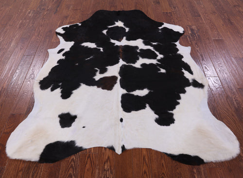 Black & White Natural Cowhide Rug - Large 6'11