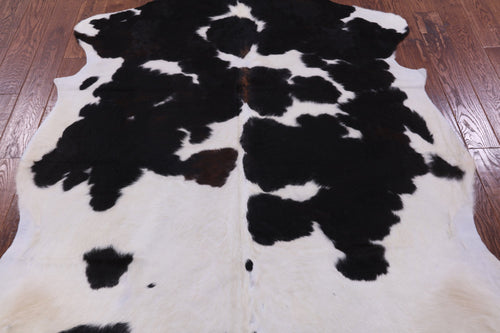 Black & White Natural Cowhide Rug - Large 6'11