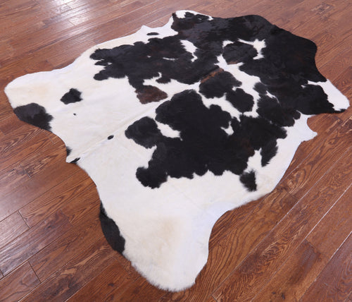 Black & White Natural Cowhide Rug - Large 6'11