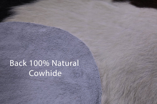 Black & White Natural Cowhide Rug - Large 6'11