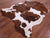 Brown & White Natural Cowhide Rug - Large 6'9"H x 5'7"W