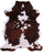 Brown & White Natural Cowhide Rug - Large 6'11"H x 5'10"W