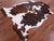 Brown & White Natural Cowhide Rug - Large 6'11"H x 5'10"W