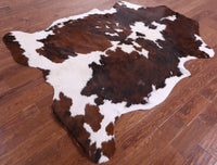Thumbnail for Brown & White Natural Cowhide Rug - Large 6'11