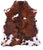 Brown & White Natural Cowhide Rug - Large 6'6"H x 5'7"W