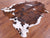 Brown & White Natural Cowhide Rug - Large 6'6"H x 5'7"W