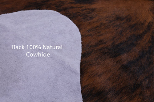 Brindle Brown Natural Cowhide Rug - X-Large 7'1