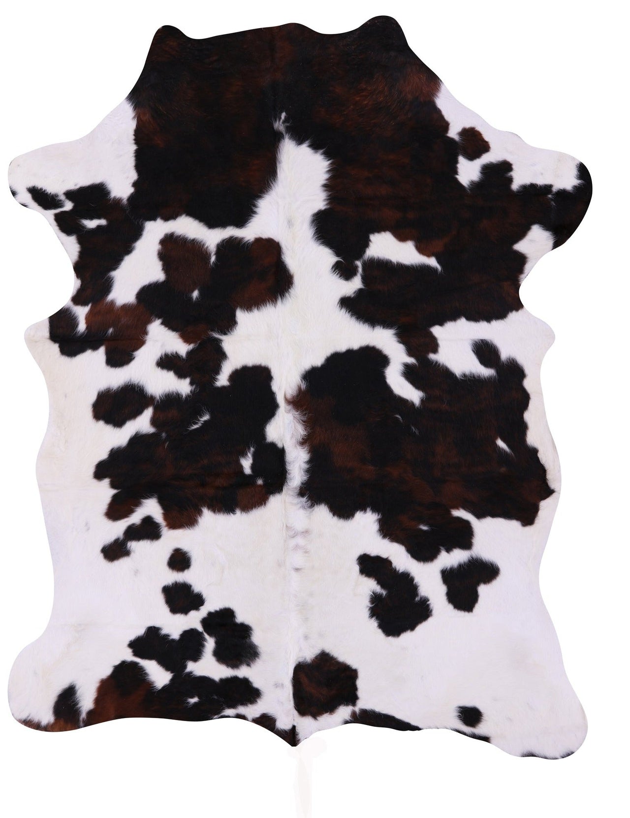 Tricolor Natural Cowhide Rug - Large 6'9"H x 5'6"W