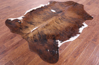 Thumbnail for Brindle Brown Natural Cowhide Rug - Large 7'1