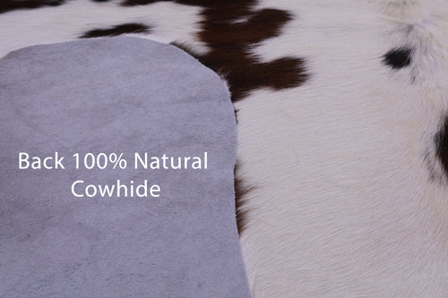 Tricolor Natural Cowhide Rug - Large 6'11