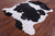 Black & White Natural Cowhide Rug - Large 7'3"H x 6'4"W