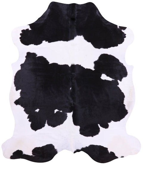 Black & White Natural Cowhide Rug - Large 7'3