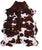 Brown & White Natural Cowhide Rug - Large 7'1"H x 5'10"W