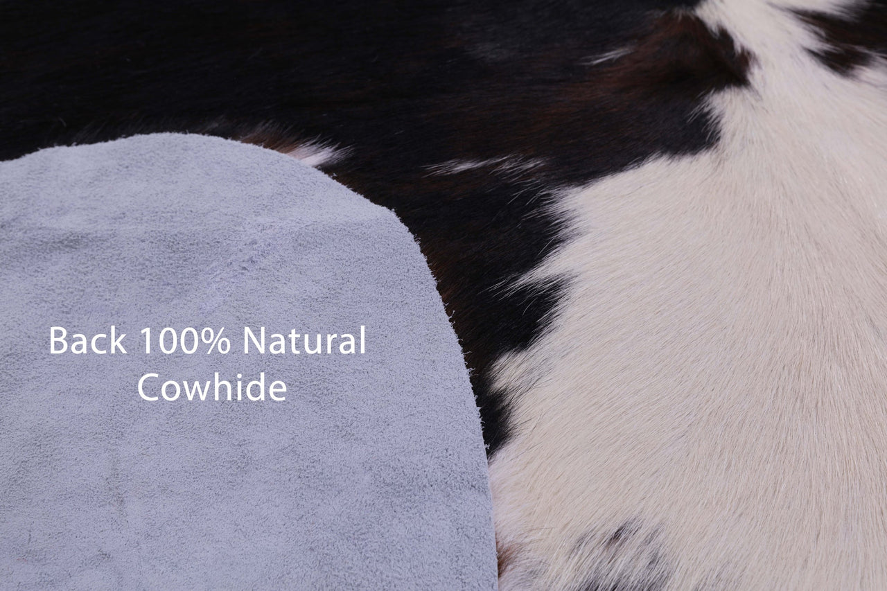 Black & White Natural Cowhide Rug - Large 6'9"H x 5'11"W