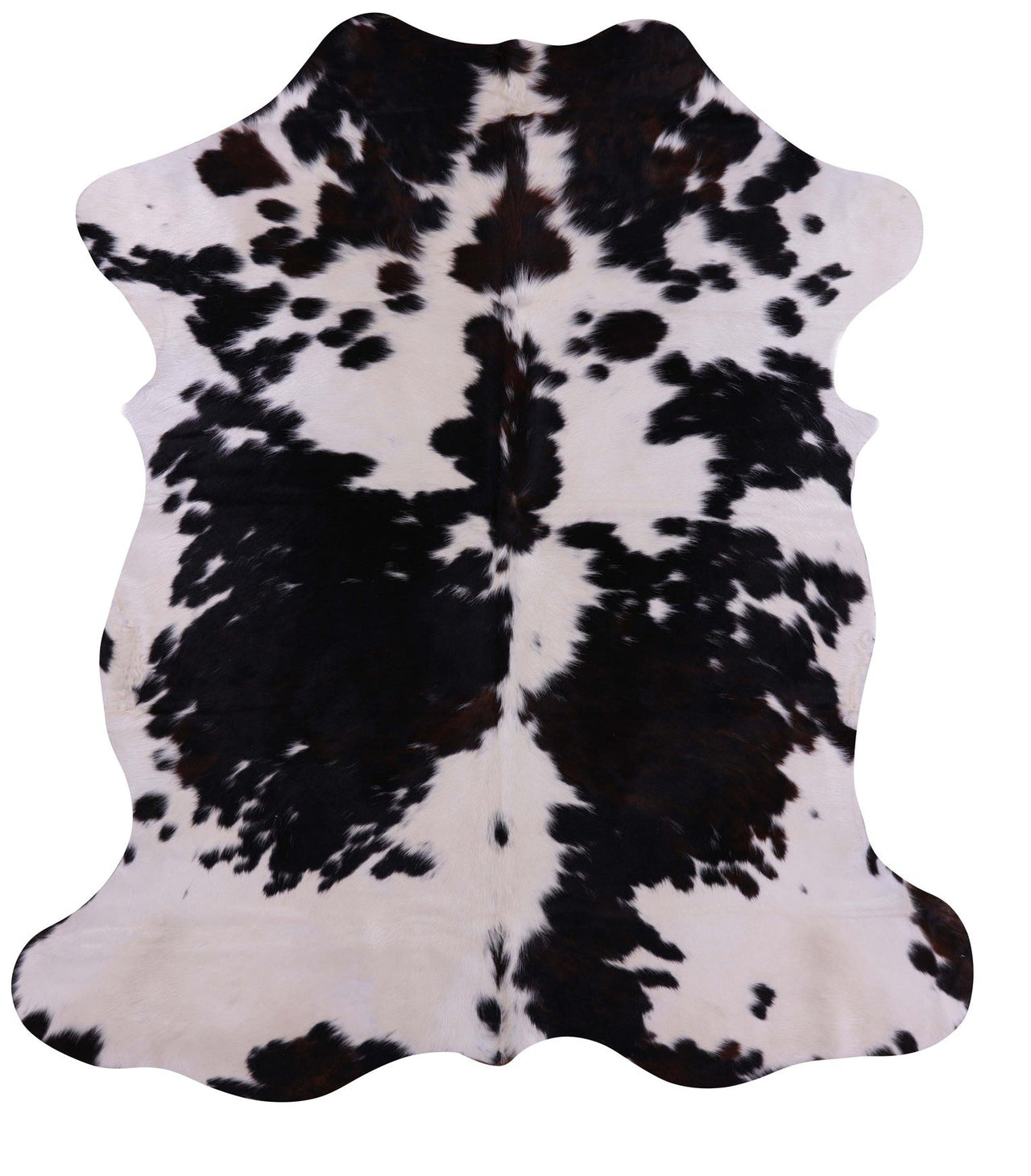 Black & White Natural Cowhide Rug - Large 6'9"H x 5'11"W