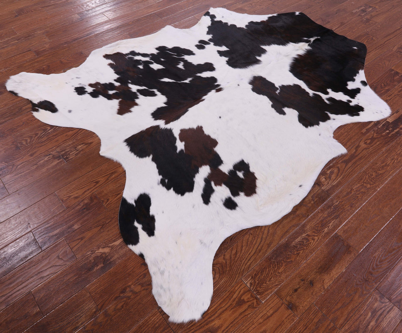 Black & White Natural Cowhide Rug - XLarge 7'5"H x 6'5"W