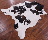 Thumbnail for Black & White Natural Cowhide Rug - XLarge 7'5