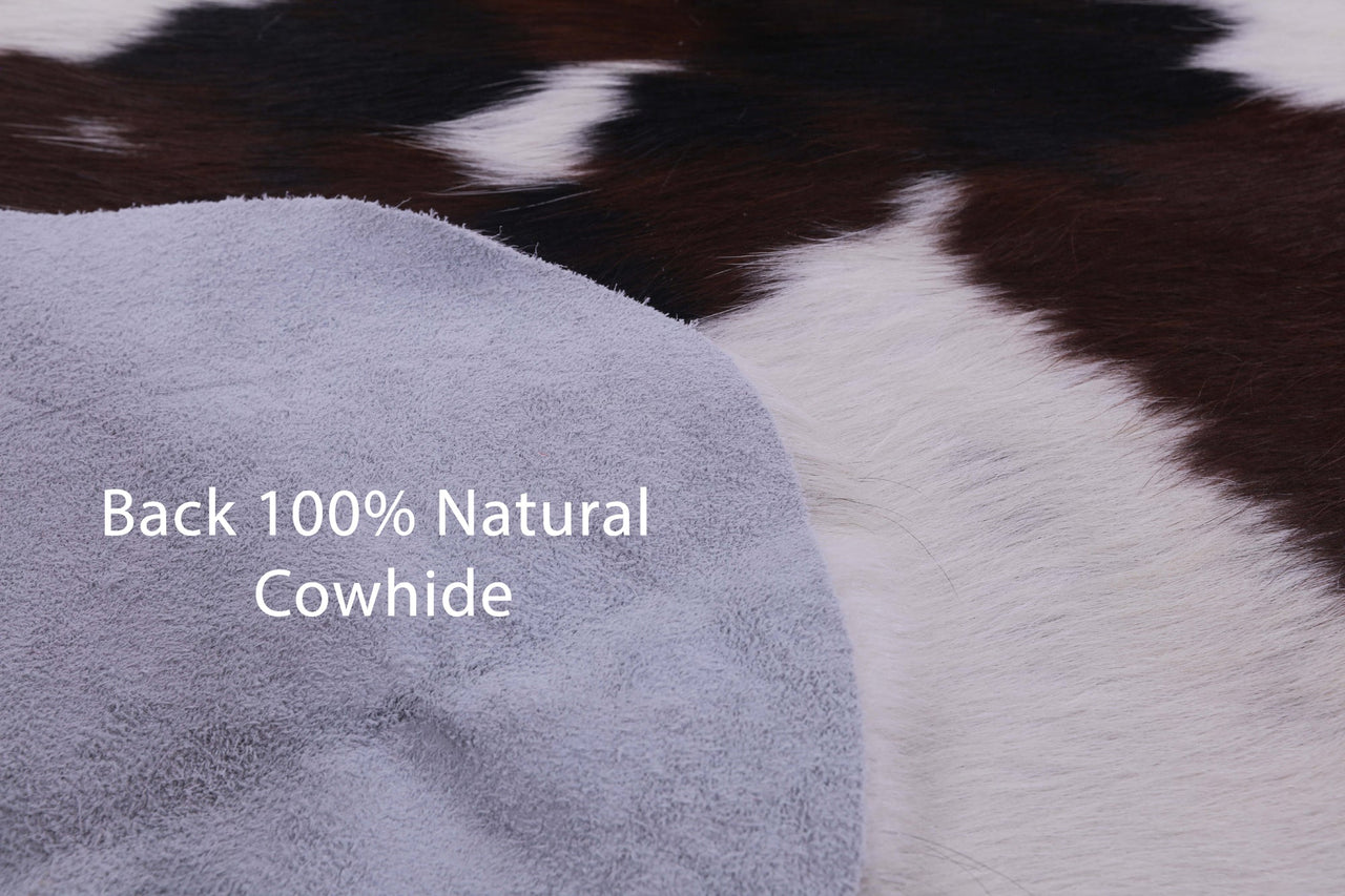 Black & White Natural Cowhide Rug - Large 7'5"H x 6'5"W