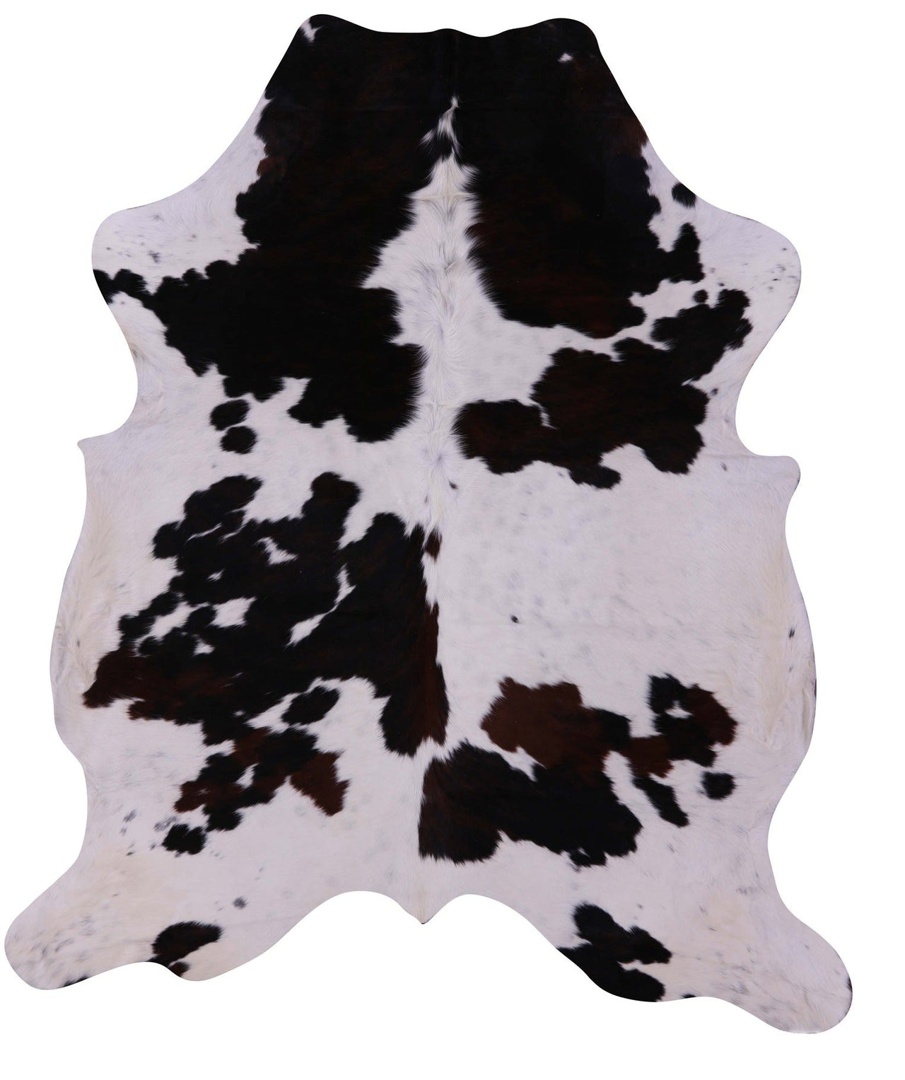 Black & White Natural Cowhide Rug - XLarge 7'5"H x 6'5"W