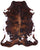 Brindle Tricolor Natural Cowhide Rug - Large 7'1"H x 5'9"W