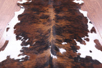 Thumbnail for Brindle Tricolor Natural Cowhide Rug - Large 7'1