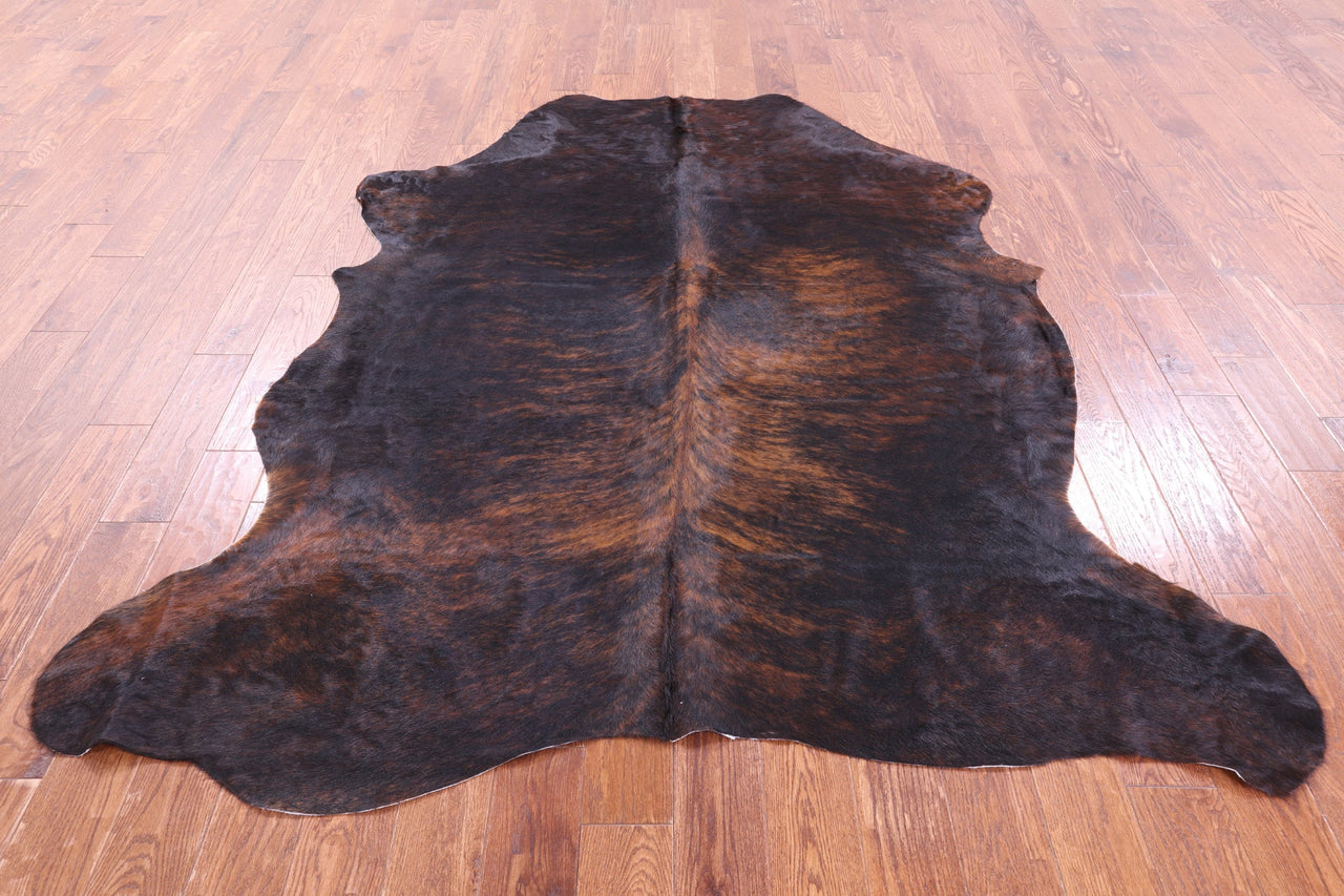 Brindle Brown Natural Cowhide Rug - Large 7'1"H x 6'9"W