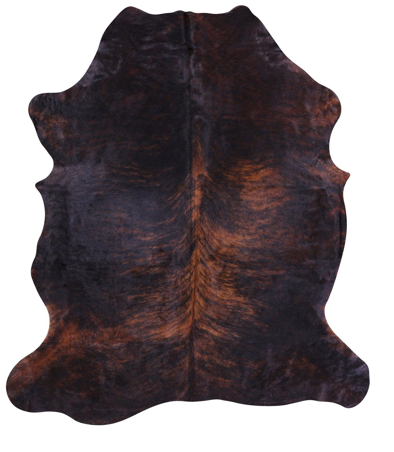 Brindle Brown Natural Cowhide Rug - Large 7'1"H x 6'9"W