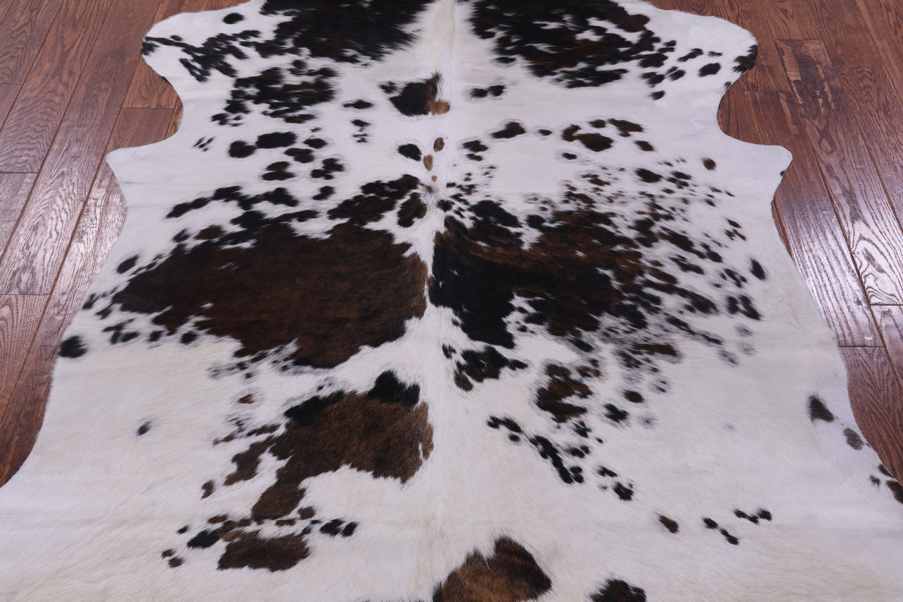 Tricolor Natural Cowhide Rug - Large 7'1"H x 6'2"W