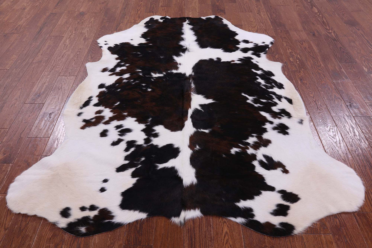 Tricolor Natural Cowhide Rug - Large 6'8"H x 5'8"W