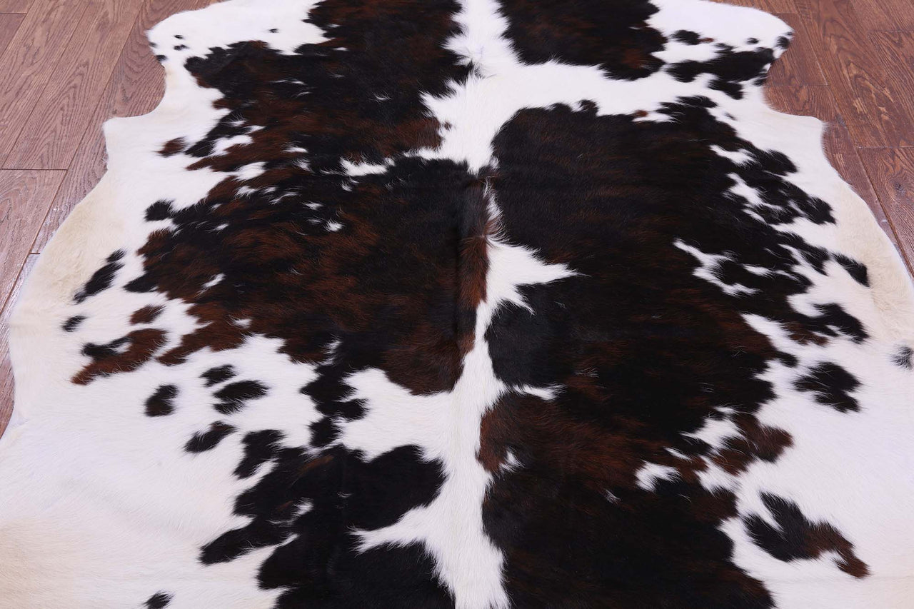 Tricolor Natural Cowhide Rug - Large 6'8"H x 5'8"W