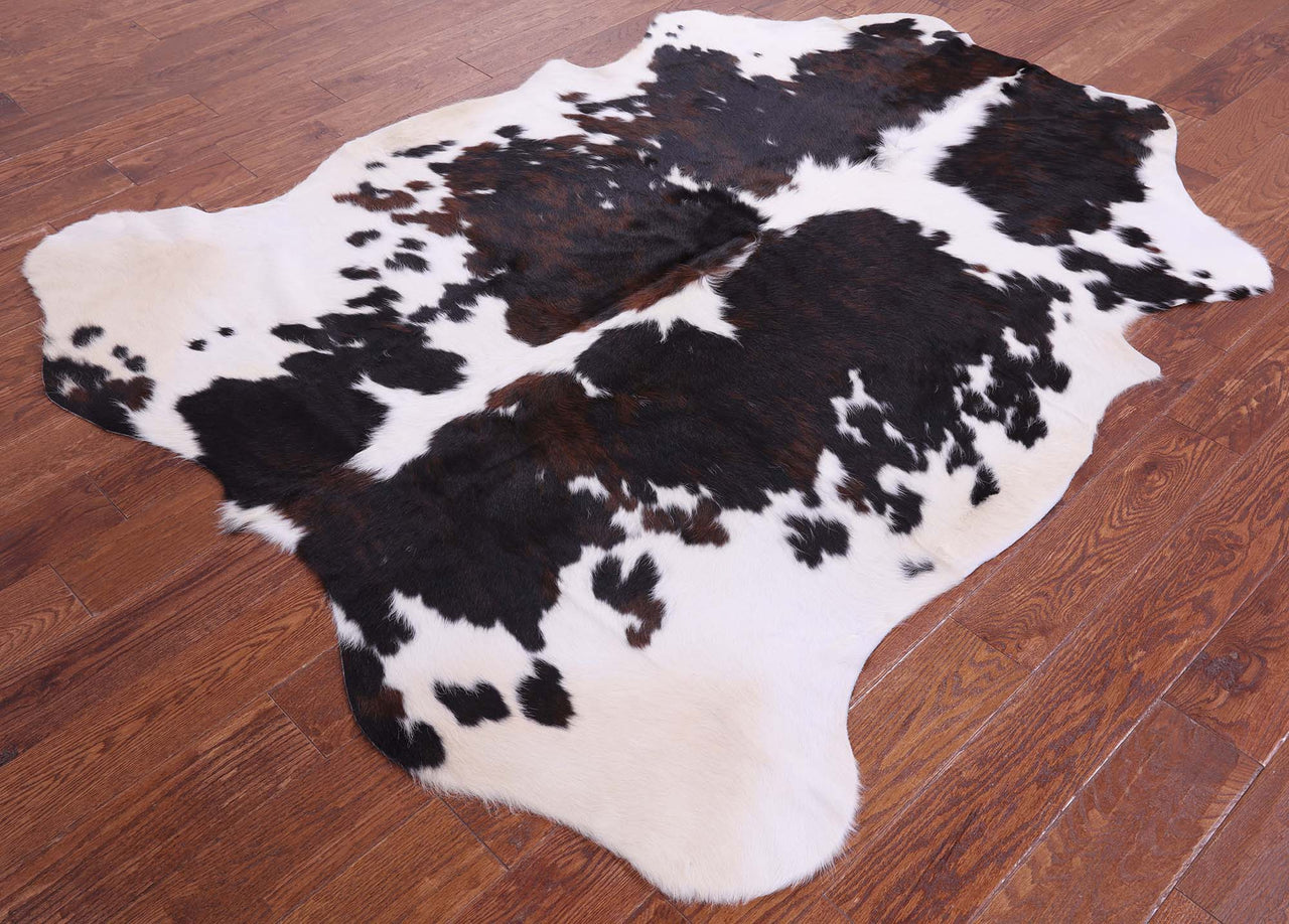 Tricolor Natural Cowhide Rug - Large 6'8"H x 5'8"W