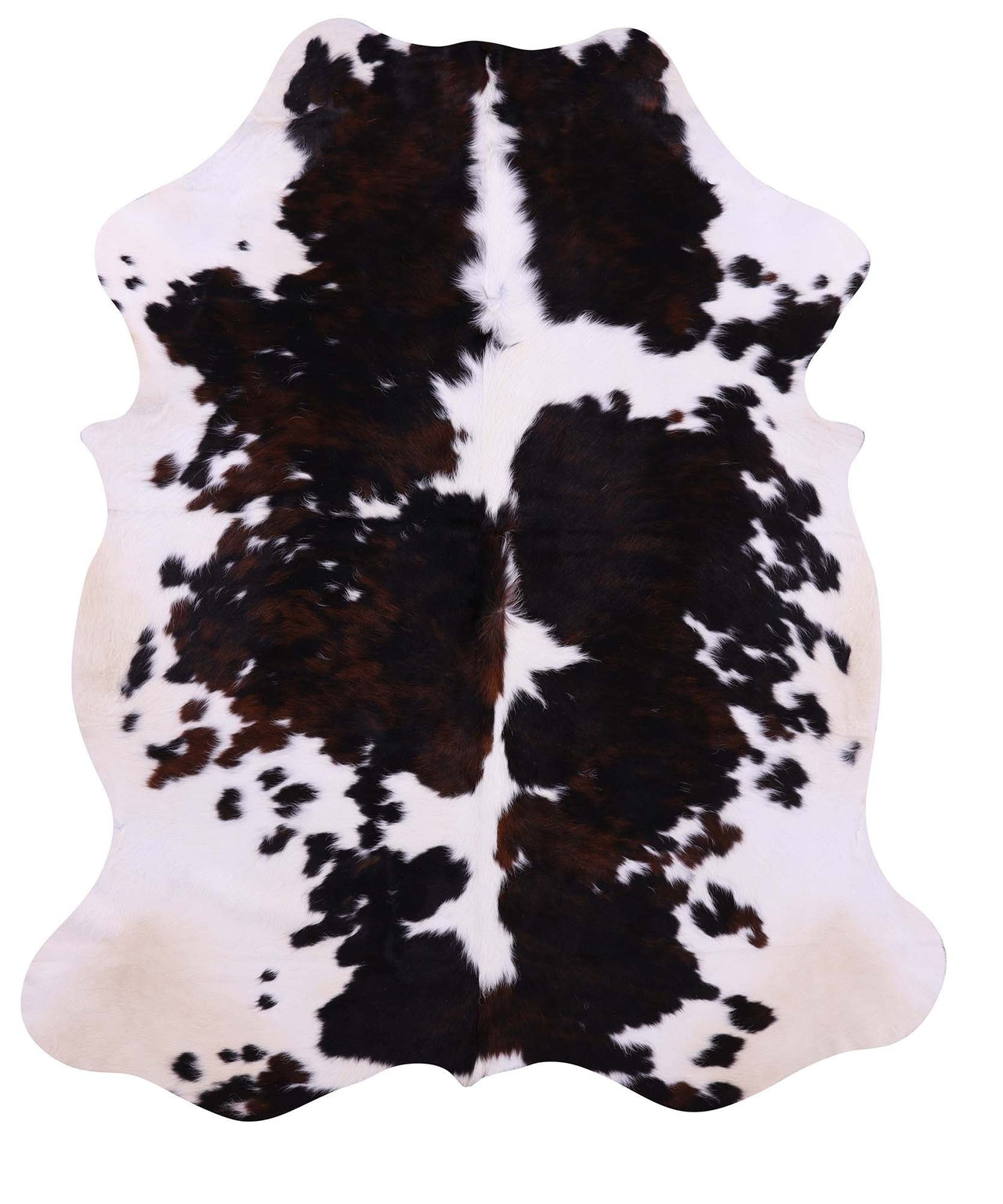 Tricolor Natural Cowhide Rug - Large 6'8"H x 5'8"W