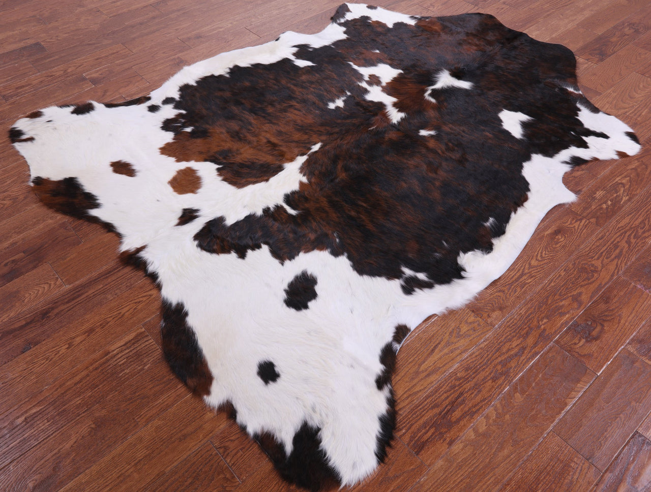 Tricolor Natural Cowhide Rug - Large 7'1"H x 6'0"W