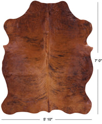 Thumbnail for Brindle Brown Natural Cowhide Rug - Large 7'0