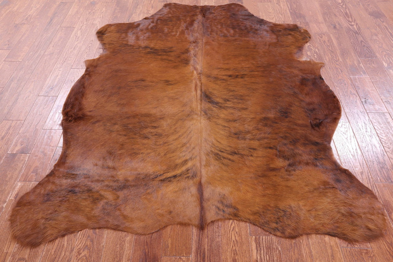 Brindle Brown Natural Cowhide Rug - Large 7'0"H x 5'10"W