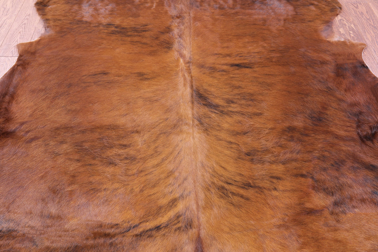 Brindle Brown Natural Cowhide Rug - Large 7'0"H x 5'10"W