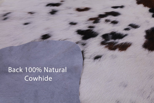 Salt & Pepper Natural Brown Cowhide Rug - Large 6'8