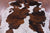 Tricolor Natural Cowhide Rug - Large 6'11"H x 5'9"W