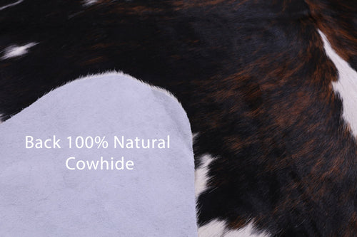 Tricolor Natural Cowhide Rug - Large 6'11