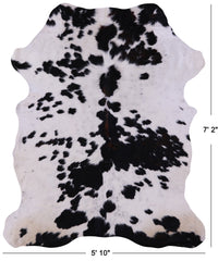 Thumbnail for Black & White Natural Cowhide Rug - Large 7'2