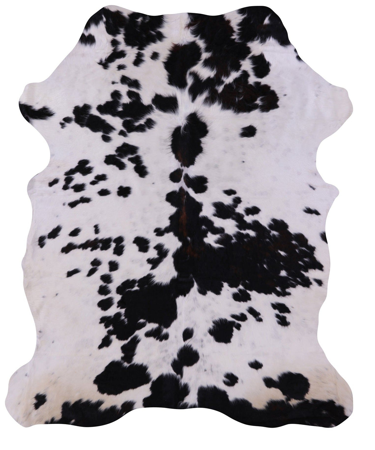 Black & White Natural Cowhide Rug - Large 7'2"H x 5'10"W