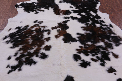 Tricolor Natural Cowhide Rug - Large 6'10