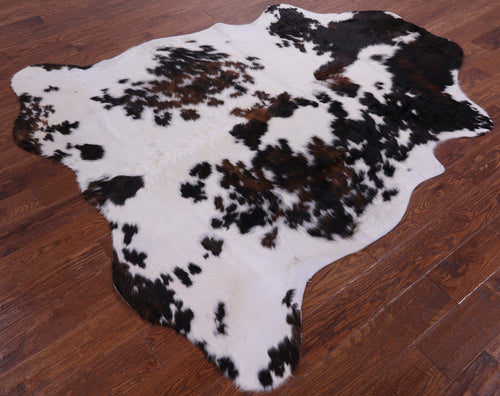 Tricolor Natural Cowhide Rug - Large 6'10