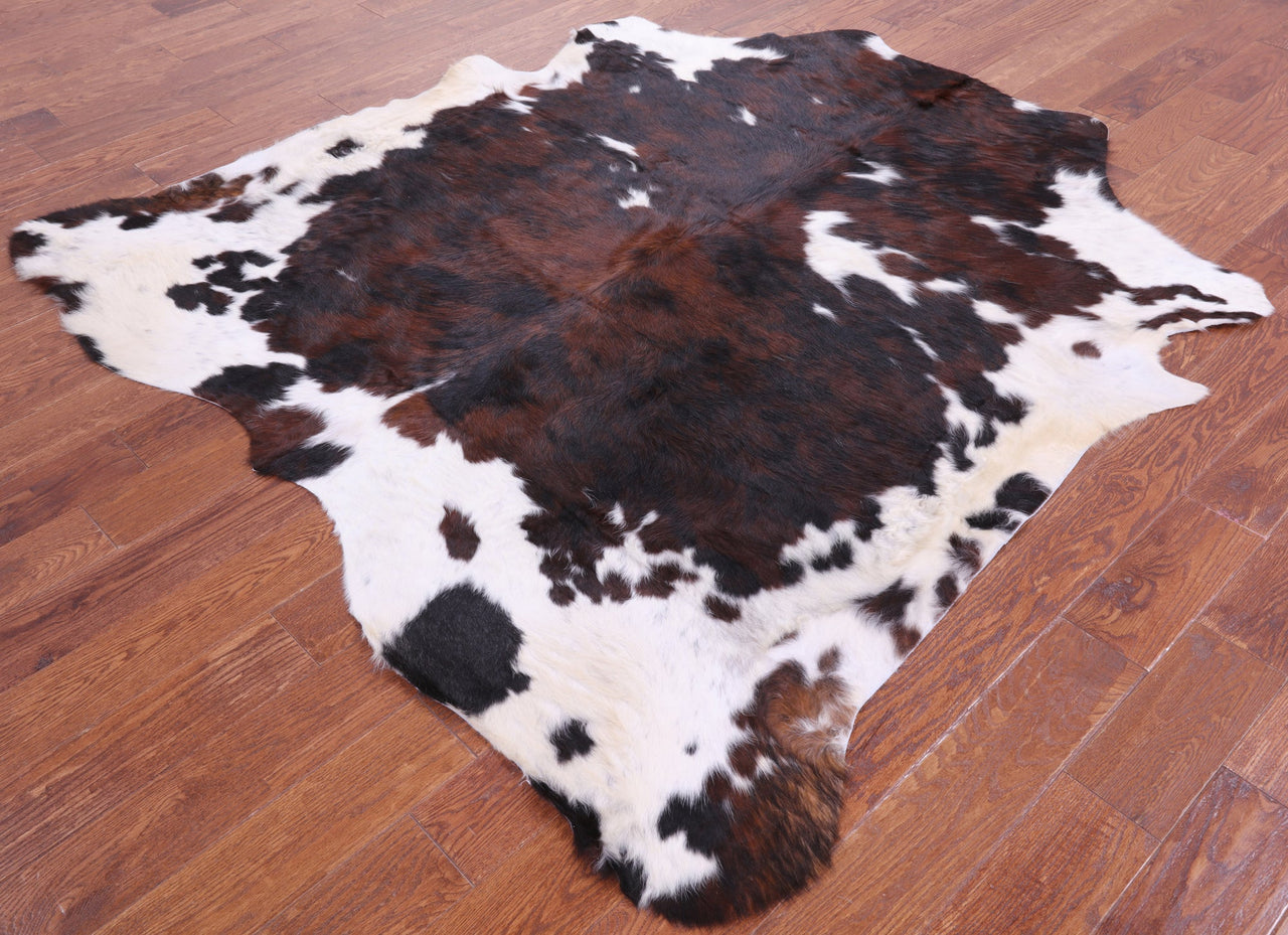 Tricolor Natural Cowhide Rug - Large 6'7"H x 6'6"W