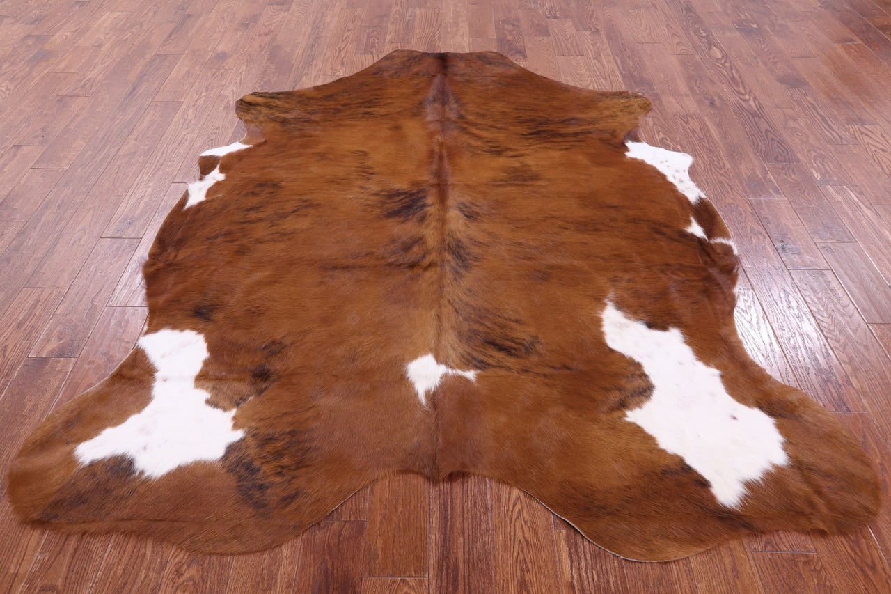 Brindle Brown Natural Cowhide Rug - Large 7'5"H x 6'2"W